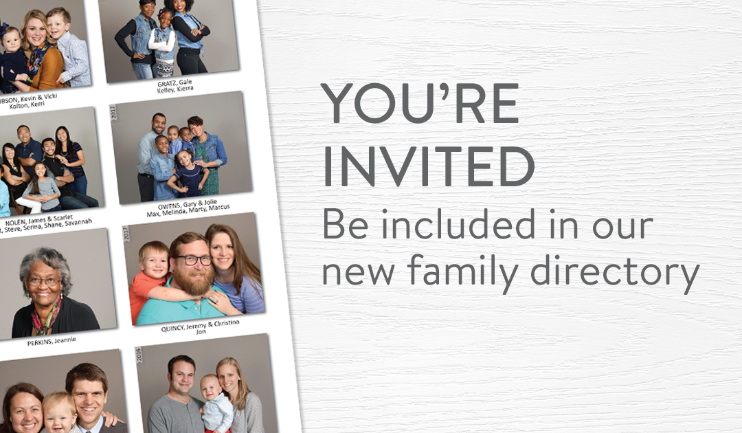 You’re Invited – Be included in our new family directory